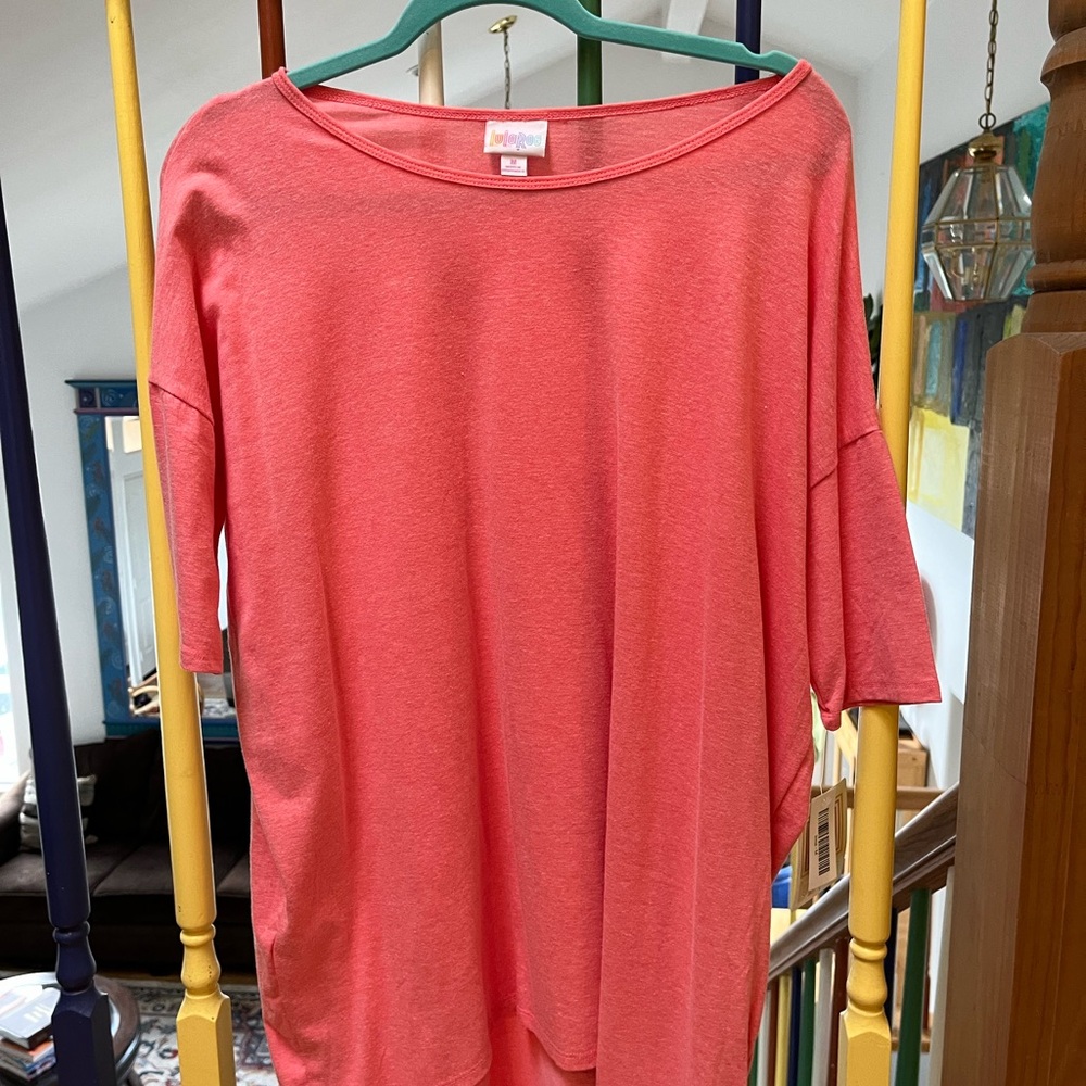 LuLaRoe Women's Irma Top in Coral